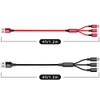 4FT/1.2M Red+Black