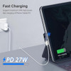 USB C to iOS Adapter, 27W, Side Elbow