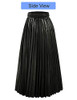 Black Faux Leather Skirt