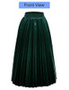 Dark-green Faux Leather Skirt