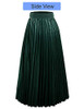 Dark-green Faux Leather Skirt