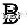Black - Bathroom Sign