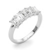 White Gold Five-Stone Emerald Diamond Wedding Ring (1.00 ct.tw.)