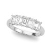 White Gold Five-Stone Emerald Diamond Wedding Ring (1.00 ct.tw.)