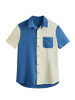 Solid Blue and Beige