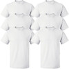 Tapered Fit - White - 6 Pack