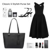Black and Shoulder Bag 3pcs Set