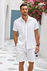 A - White (Cotton Fabric, Linen Texture)