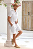 A - White (Cotton Fabric, Linen Texture)