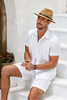 A - White (Cotton Fabric, Linen Texture)