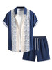 Blue and White Geometric