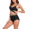 Black Sexy Bathing Suit for Women Tummy Control