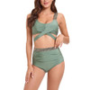 Green Sexy Bathing Suit for Women Tummy Control