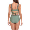 Green Sexy Bathing Suit for Women Tummy Control