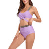 Purple Sexy Bathing Suit for Women Tummy Control