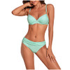 Green Women Bathing Suits 3 Piece