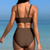 Brown Bathing Suits for Women Over 50 Tummy Contro