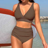 Brown Bathing Suits for Women Over 50 Tummy Contro