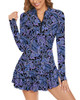 Jw2143-black | Blue Retro Print