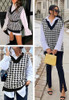 Houndstooth Black and White