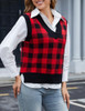 Vests for Women-buffalo Plaid