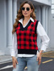 Vests for Women-buffalo Plaid