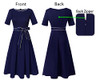 Navy Blue With White Piping
