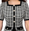 Black White Plaid Tweed+black