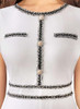 Off-white With Black Tweed Trim Off-white With Black Tweed Trim