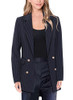 Navy Blue+white Stripes
