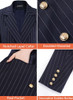 Navy Blue+white Stripes