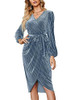 B-midi-velvet Light Blue