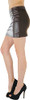 Faux Leather Front Knit Back - Brown