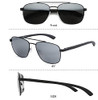 Black Frame Silver Mirrored Lens