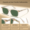3. Clear Yellow Frame Green Lens