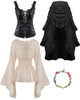 Multicolored/ Black, Beige