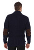 Navy - With Faux Suede Elbow Patch