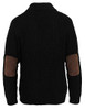 Black - With Faux Suede Elbow Patch