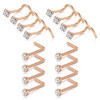 20g- 16 pcs Rose Gold L Shaped&Screw