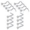 20g- 16 pcs silver L Shaped&Screw
