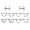 5 Pair - Silver Color