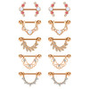 5 Pair - Rose gold Color