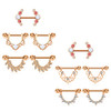 5 Pair - Rose gold Color