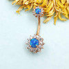Rose-Gold stainless steel-Blue