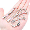 Set A:16G Silver Tone 14mm(9/16") Length