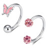 Butterly+CZ ball, 2PCs