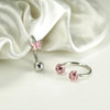 Butterly+CZ ball, 2PCs