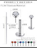 20G-6MM Bar Length-4MM Cubic Zirconia