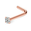 Stainless Steel,Clear,Rose Gold