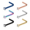 Stainless Steel,Clear,Blue,Rose Gold,Rainbow